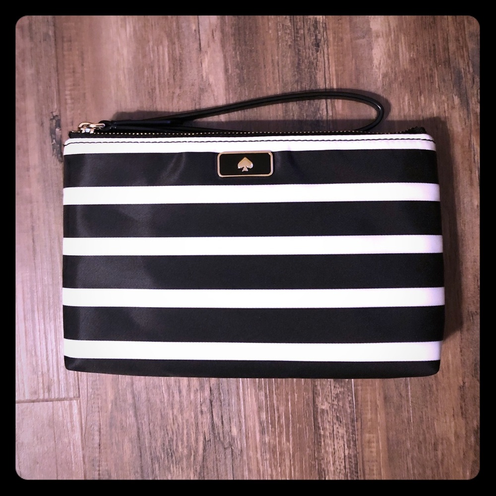 Kate Spade Dawn Sailing Stripe Double Zip Wristlet